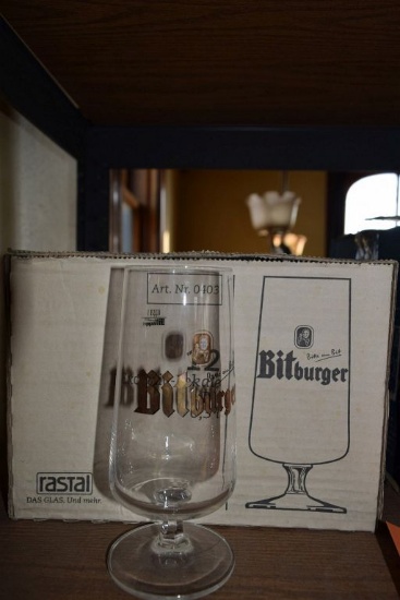 (10) BITBURGER GLASSES, NEW IN BOX