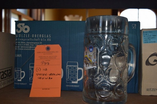 (6) HB STOLZLE-OBERGLAS GLASSES, NEW IN BOX