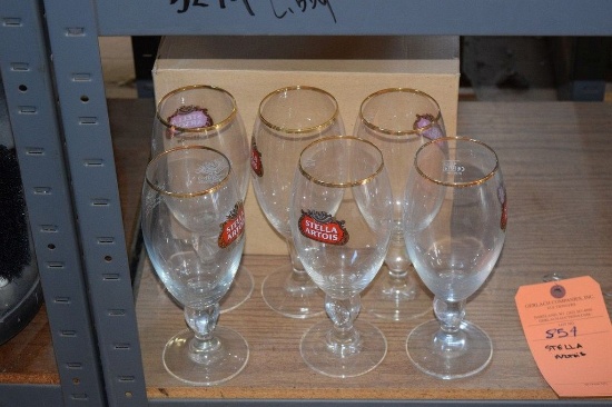 (6) STELLA ARTOIS GLASSES