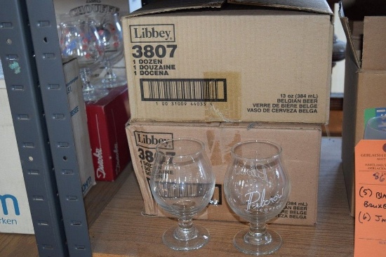 (12) PILCROW COFFEE AND (12) CLEAR GLASSES
