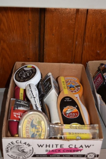 BOX OF MISC. ASSORTED BEER TAP HANDLES