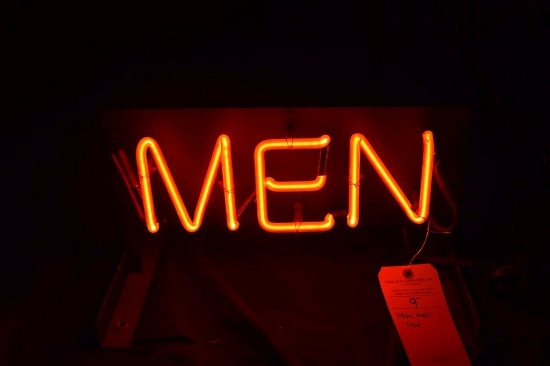 NEON "MEN" SIGN