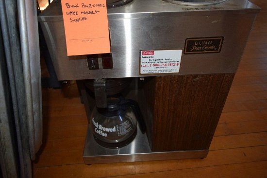 BUNN POUR-O-MATIC COFFEE MAKER AND SUPPLIES