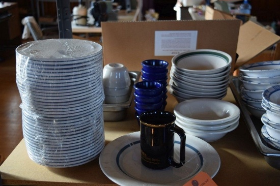 GLASS BOWLS, PLATES, RAMEKINS AND ALL ITEMS ON THIS SHELF