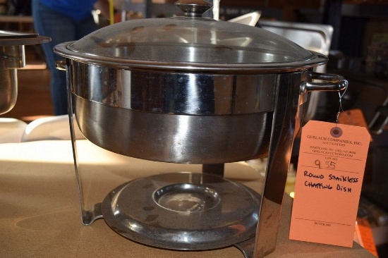 ROUND STAINLESS STEEL CHAFING DISH