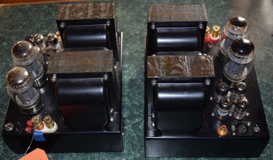 PAIR OF 75 WATT 6550 KT88, MONOBLOCK TUBE POWER AMPS