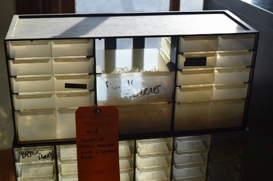 TOWER OF PLASTIC DRAWER UNITS, (6) SEPERATE BOXES