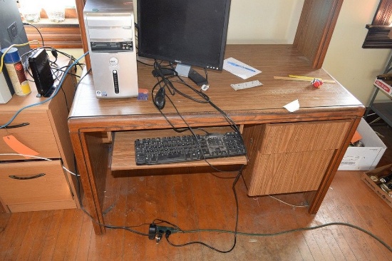 DESK WITH TWO DRAWERS, 29" x 50" x 30" TALL AND