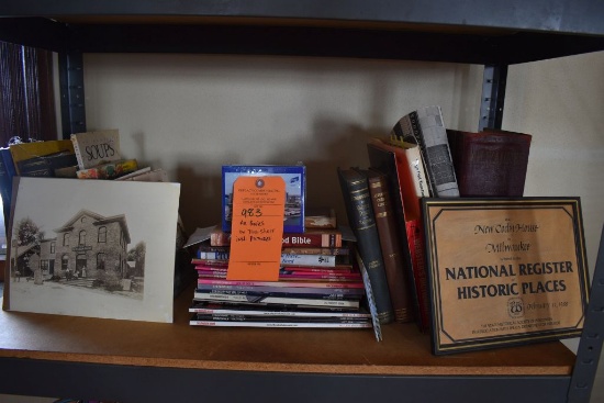 ALL BOOKS ON THIS SHELF AND MISC. PICTURES