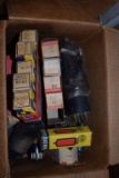 BOX OF VINTAGE USA ELECTRON TUBES,