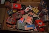 BOX OF VINTAGE USA ELECTRON TUBES,