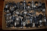 BOX OF VINTAGE USA ELECTRON TUBES,