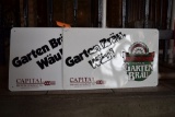 (2) METAL GARTEN BRAU SIGNS
