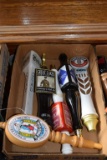 BOX OF MISC. ASSORTED BEER TAP HANDLES