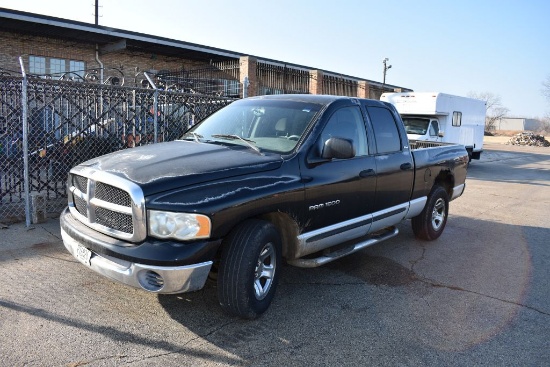 2002 BLACK DODGE PICK UP TRUCK, SLT, TWO WHEEL DRIVE,