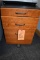 THREE DRAWER CABINET ON CASTERS WITH