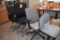 (4) BLACK AND GRAY OFFICE CHAIRS