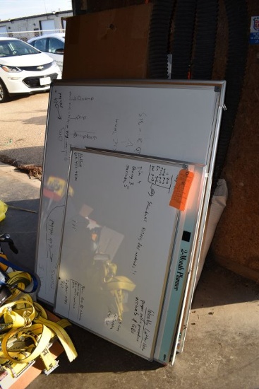 36" X 48" PEGBOARD, 36" X 48" WHITE BOARD,