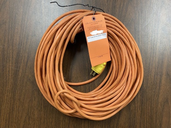 100' ORANGE EXTENSION CORD 12-3 WIRE SIZE