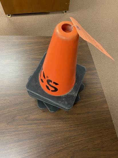 (5) 12" T ORANGE SAFETY CONES