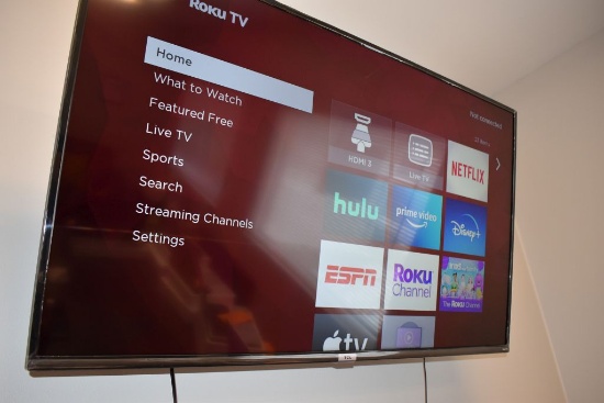 TCL ROKU T.V., 50", WITH REMOTE