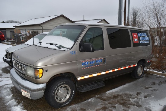 #123 (2002) FORD E150 VAN, VIN 1FMRE11L32HB49817,