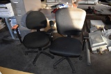 PAIR OF BLACK/GRAY OFFICE CHAIRS, NOT MATCHING
