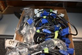 BOX WITH LARGE ASSORTMENT OF MALE TO FEMALE CABLE