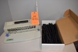 OFFICE E COIL 46 BINDER MACHINE AND BOX OF BINDERS