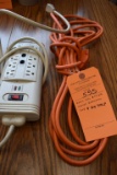 HEAVY DUTY TRIPLE OUTLET EXTENSION CORD AND SURGE STRIP