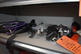 MISC. ITEMS ON THIS SHELF; SEAT BELT EXTENDERS,
