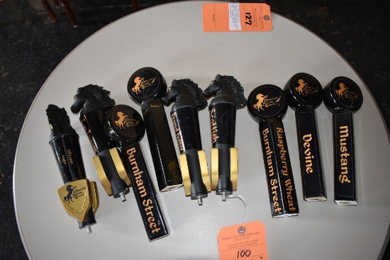 (9) "WESTALLION" BEER TAP HANDLES