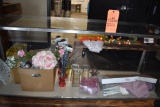 ALL DECORATIONS IN DISPLAY CASE,