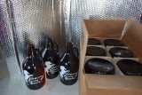 (9) 64 OZ. AMBER GROWLERS, 