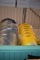 (2) STACKS OF GARBAGE CANS; YELLOW BRUTE AND