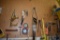 ASSORTED HAND TOOLS ON PEGBOARD ON THIS AREA