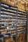 (2) METAL SHELVING UNITS WITH 19 ADJUSTABLE SHELVES,