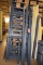 DISASSEMBLED GRAY METAL STORAGE RACKING, 3' DEEP