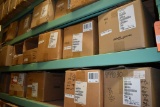 LARGE QUANTITY OF CASTERS ON TOP THREE SHELVES