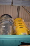 (2) STACKS OF GARBAGE CANS; YELLOW BRUTE AND