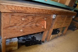 WOODEN WORKBENCH WITH DRAWERS, 95