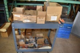 METAL SHOP CART WITH CONTENTS; ASSORTED HARDWARE -