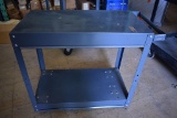METAL SHOP CART WITH LOWER SHELF AND HANDLE, 16