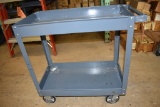 METAL SHOP CART WITH LOWER SHELF AND HANDLE, 16