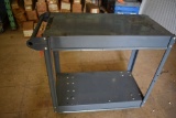 METAL SHOP CART WITH LOWER SHELF AND HANDLE, 16