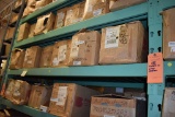 LARGE QUANTITY OF CASTERS ON TOP THREE SHELVES