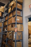 (2) METAL SHELVING UNITS WITH ALL CONTENTS,