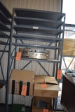 GRAY METAL SHELVING UNIT, 3'W x 18