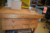 IMPULSE SEALER AND WOODEN BENCH WITH CONTENTS ON AND
