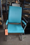 TEAL VINYL ROCKING CHAIR